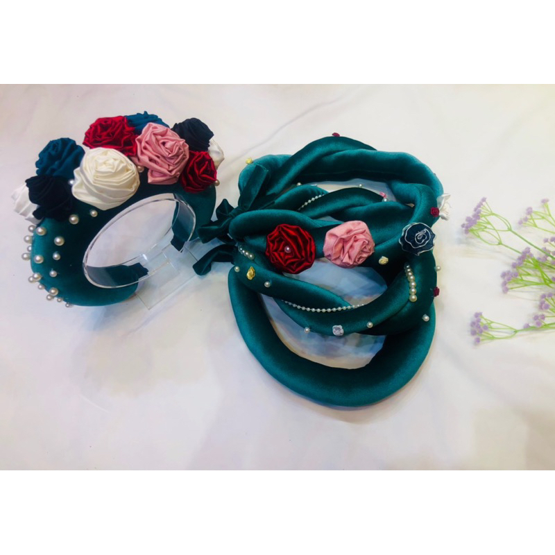 bờm nhung gắn 10 hoa ,mấn nhung , mấn xoắn , mấn trơn , có bán sỉ + lẻ