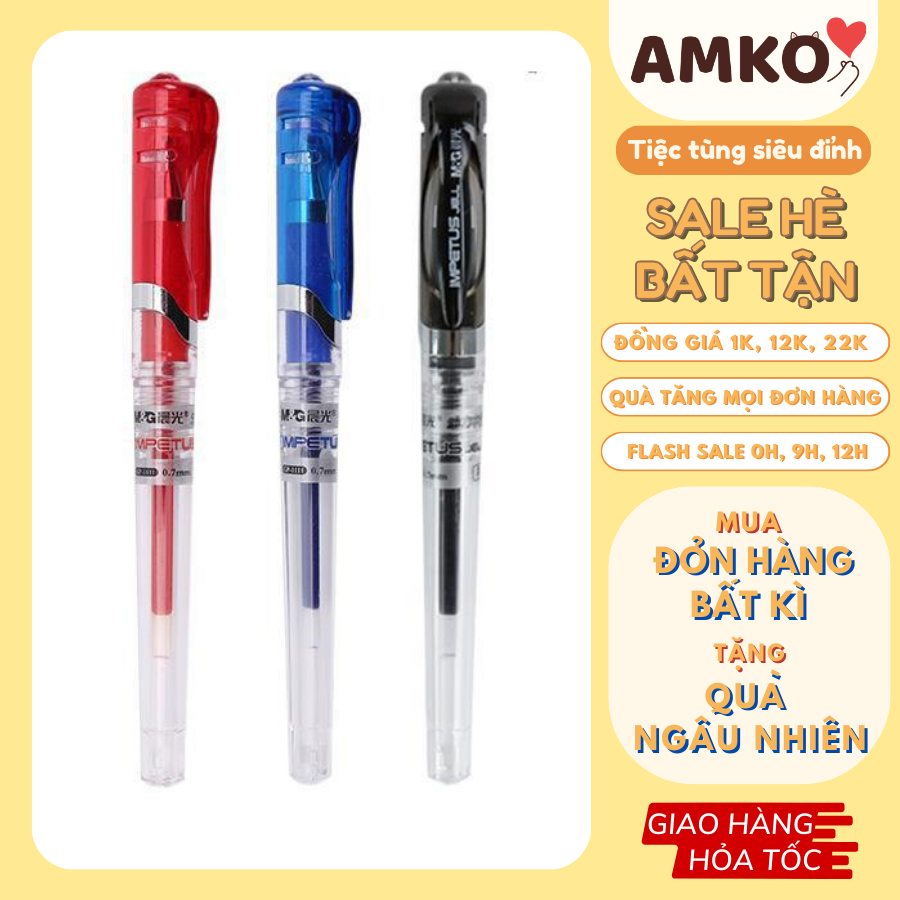 Bút Gel 0.7mm Luyện Viết Tiếng Trung Nhật Hàn, Tập Viết Chữ Hán, Viết Thư Pháp Chuyên Dụng AMKO B02