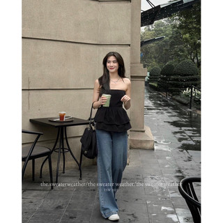Áo quây trơn peplum chun lưng, Lipeo.store