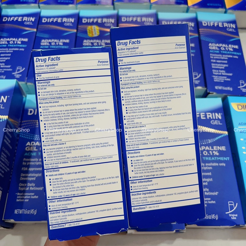 Gel giảm mụn bao bì mới của nhà Differin