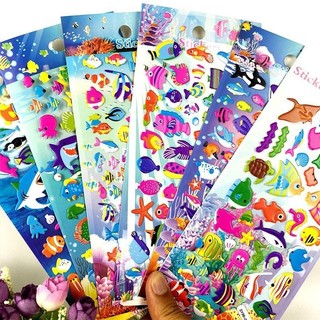Sticker dán 3D Các Loài Động Vật Dưới Biển