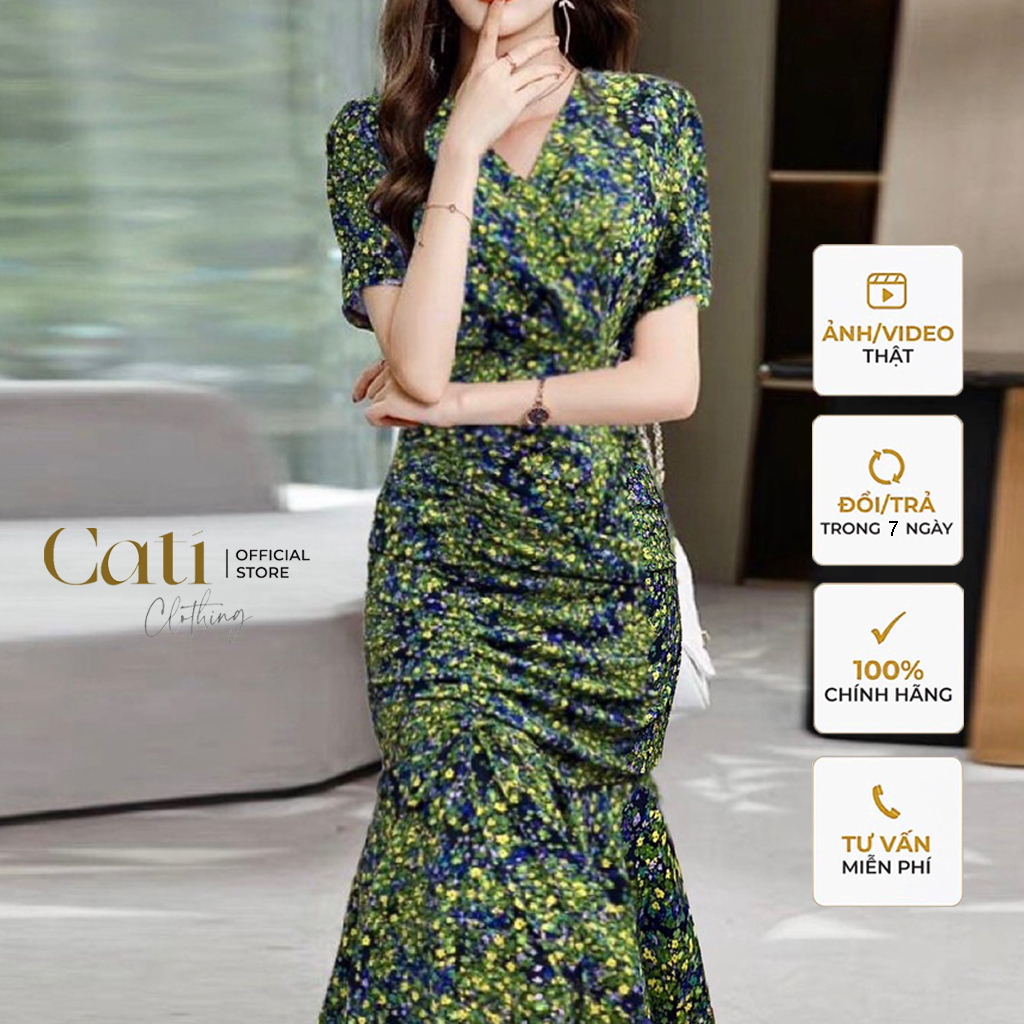 Váy hoa 2 màu sang chảnh 1769