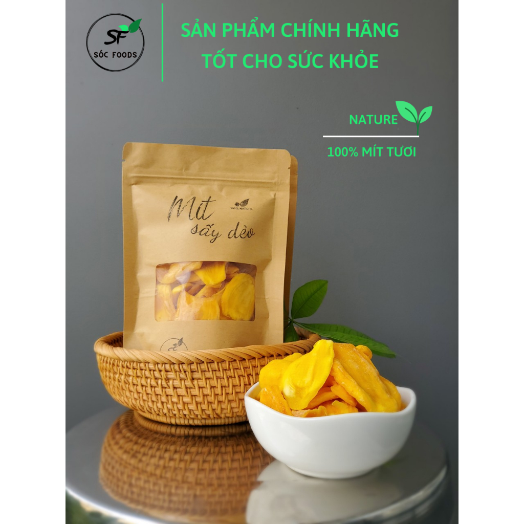 [Loại 1][Mít sấy dẻo thương hiệu Socfoods][Vị ngọt thanh của mít cuốn hút][An toàn][Chất lượng]