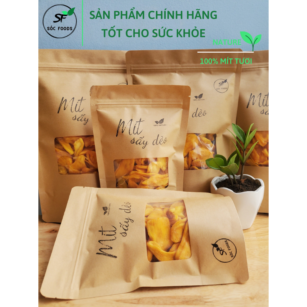 [Loại 1][Mít sấy dẻo thương hiệu Socfoods][Vị ngọt thanh của mít cuốn hút][An toàn][Chất lượng]