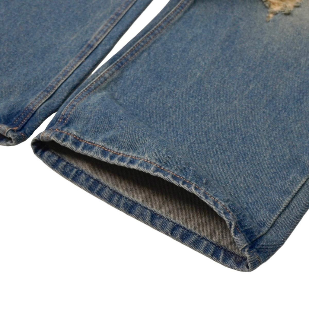 BLUE TORN WASH - Quần jeans xanh rách 1013