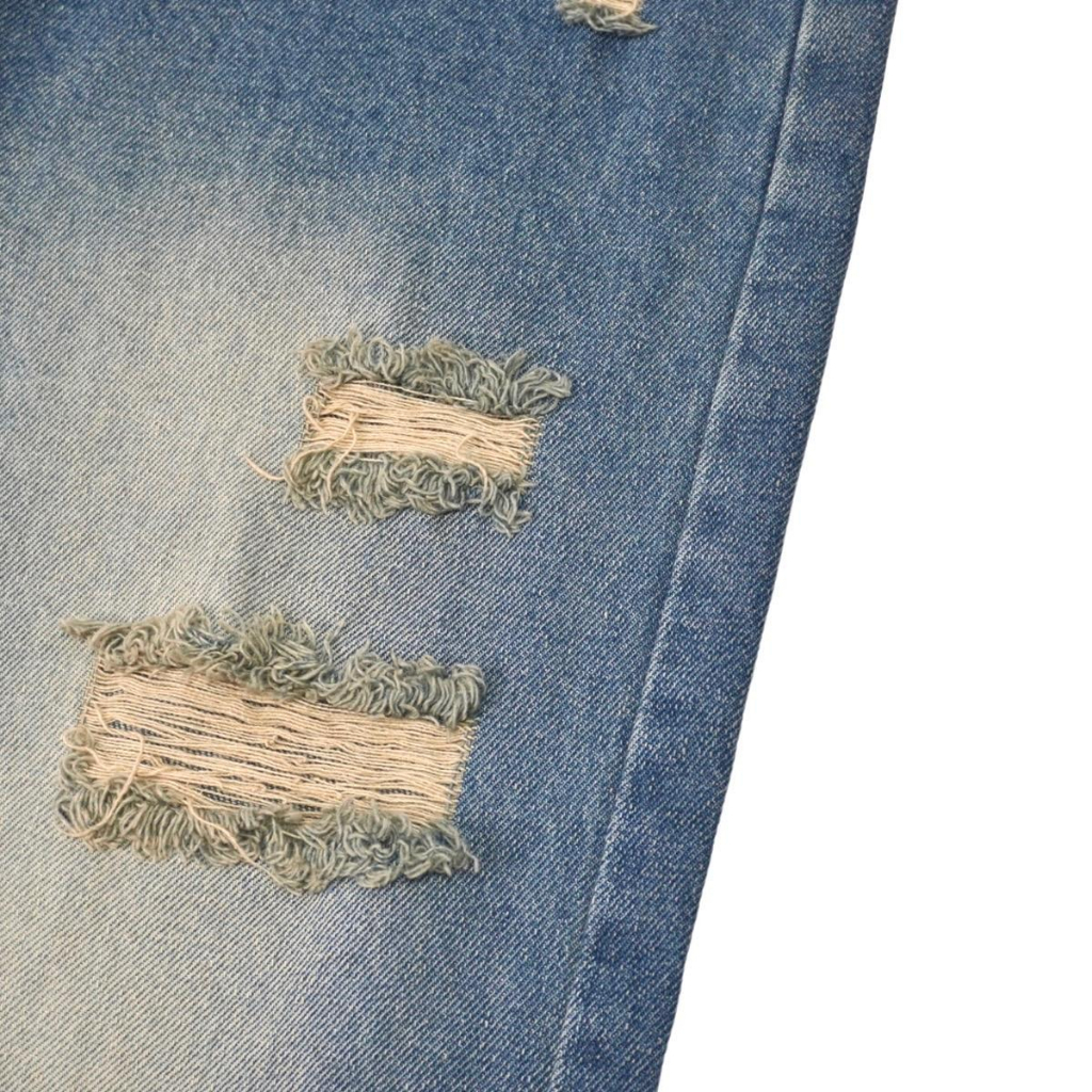 BLUE TORN WASH - Quần jeans xanh rách 1013