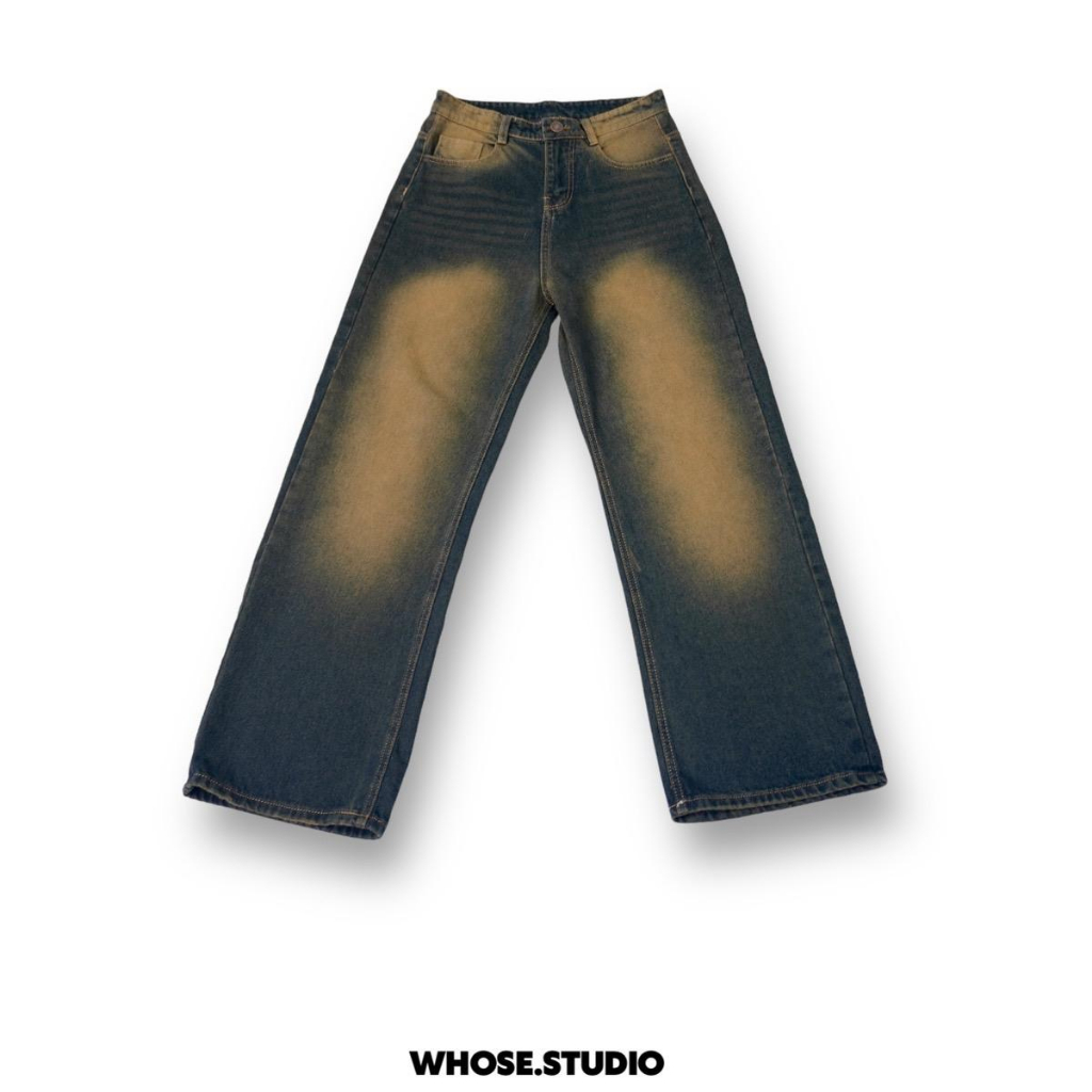 BLUE WASH VER2 WIDE LEG - Quần jeans xanh wax | BigBuy360 - bigbuy360.vn