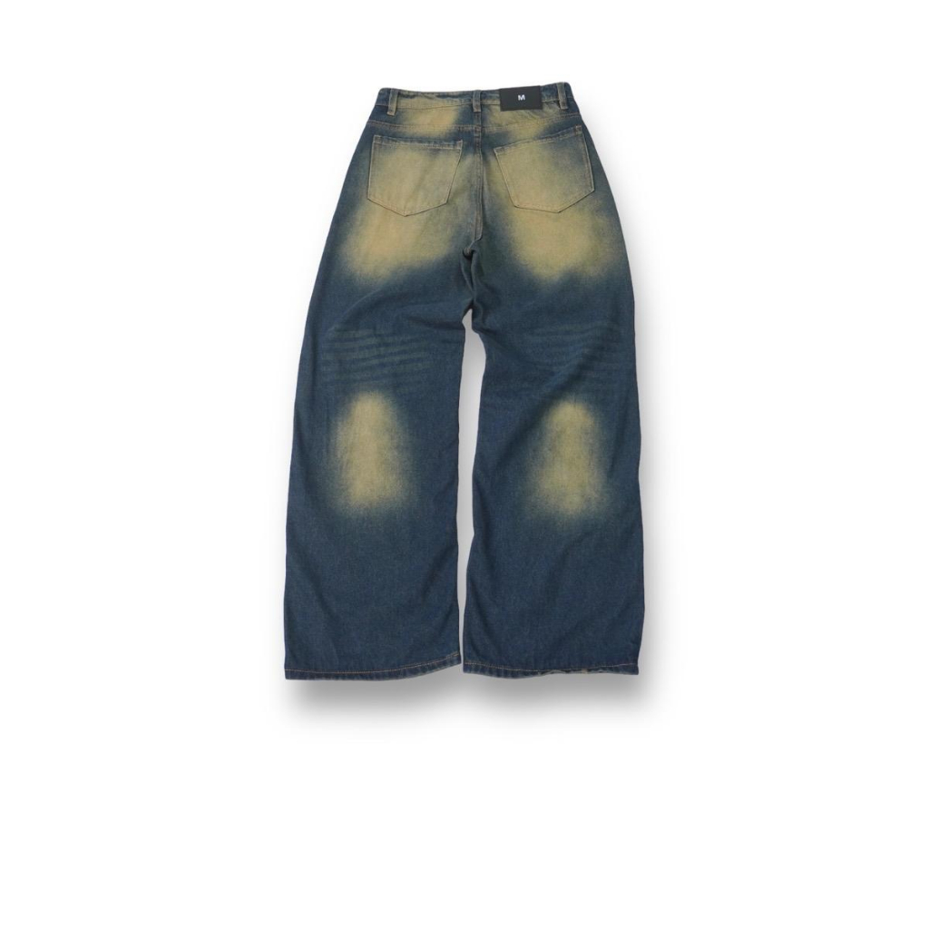 BLUE WASH VER1 WIDE LEG  - Quần jeans wash bản đầu tiên 1002