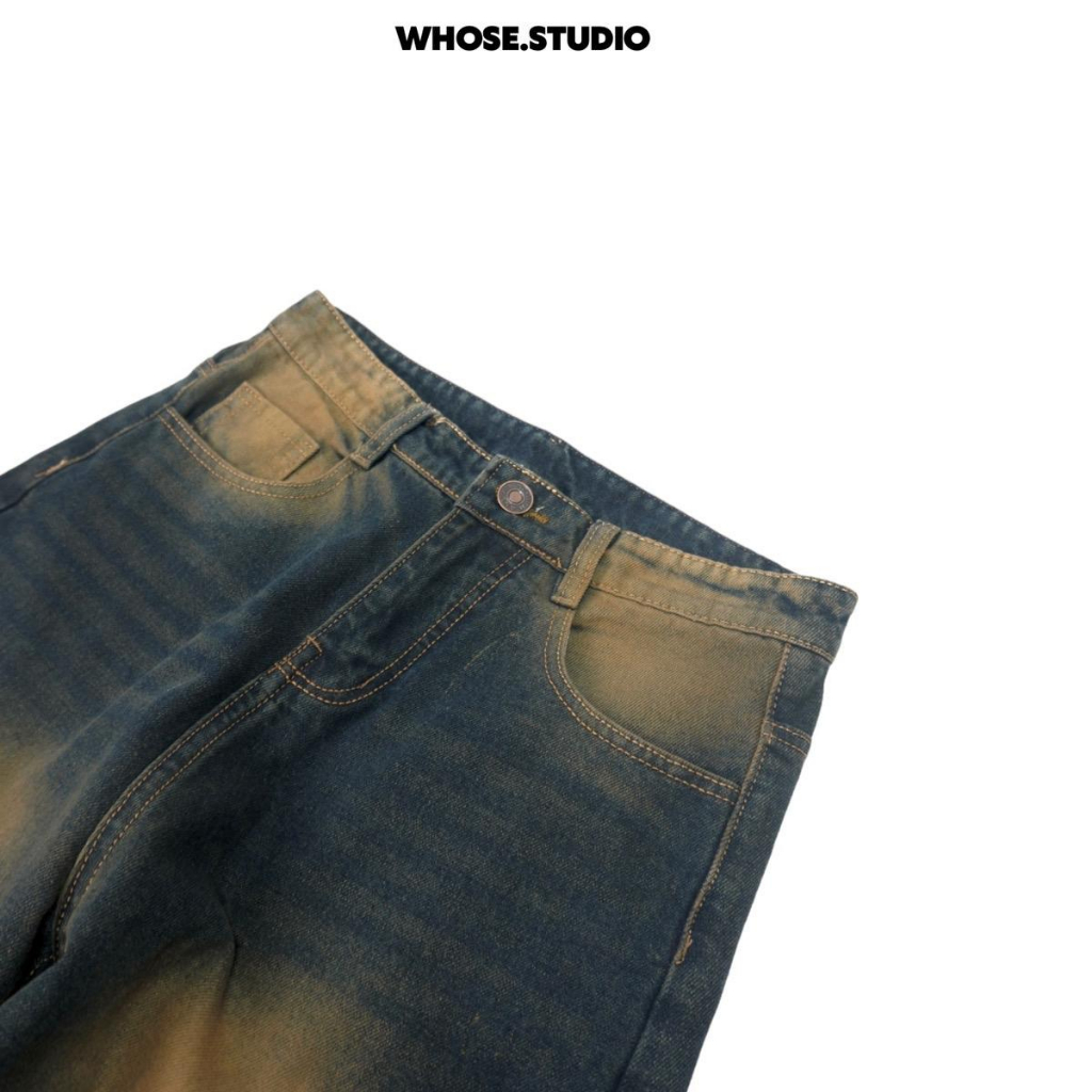 BLUE WASH VER2 WIDE LEG - Quần jeans xanh wax | BigBuy360 - bigbuy360.vn