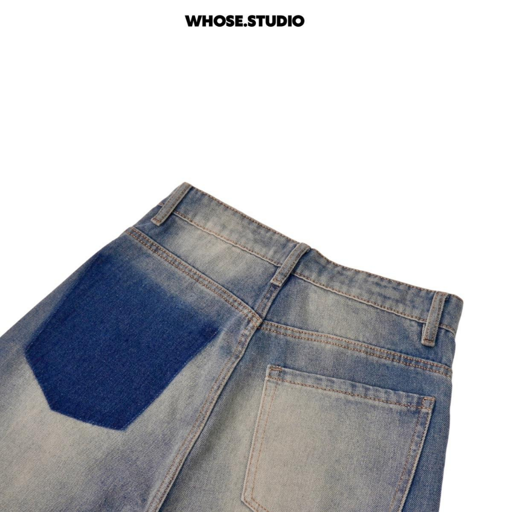 HEAVENN BLUE V2 WASH JEANS - Quần jeans xanh rách 1009