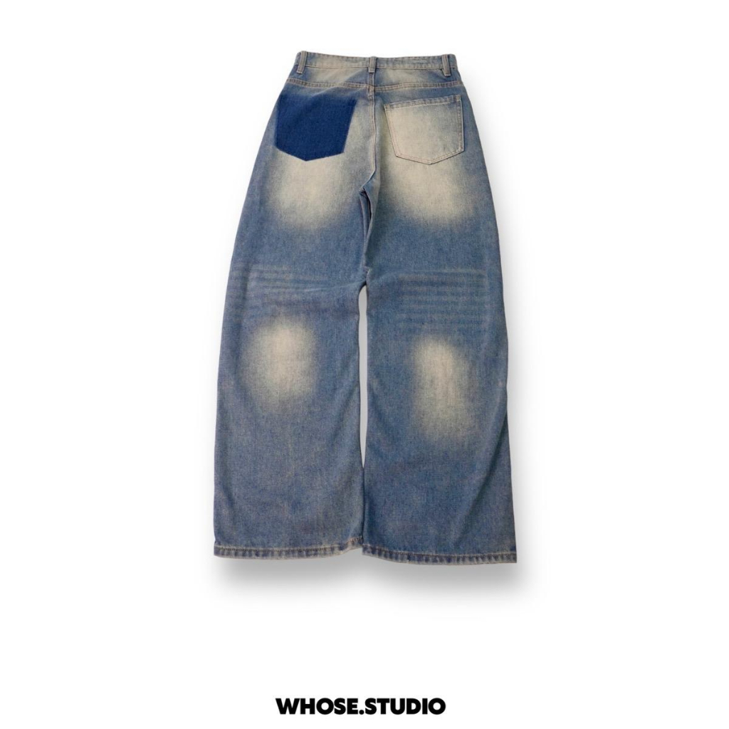HEAVENN BLUE V2 WASH JEANS - Quần jeans xanh rách 1009