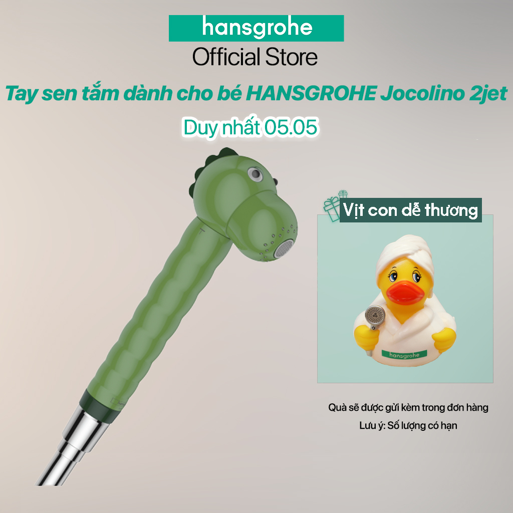 Vòi Hoa Sen Hansgrohe Jocolino Cho Bé Tay Cầm Chống Nhiệt, Lưới Lọc Sạch Bụi Bẩn Với 2 Chế Độ Phun Nước Tiện Lợi