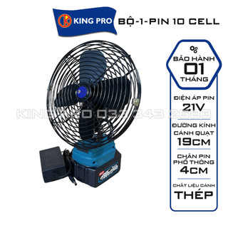 Quạt dùng pin KING PRO dùng chân pin phổ thông 4cm, Nhỏ gọn rất mát, Có bán thân quạt