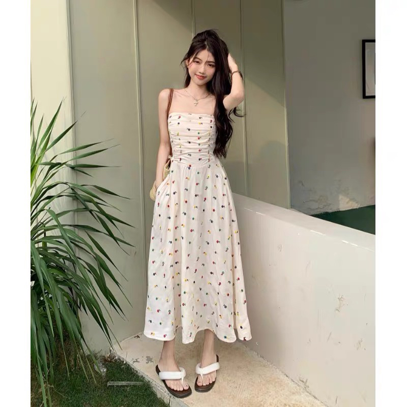 ĐẦM HOA MAXI CÚP NGỰC