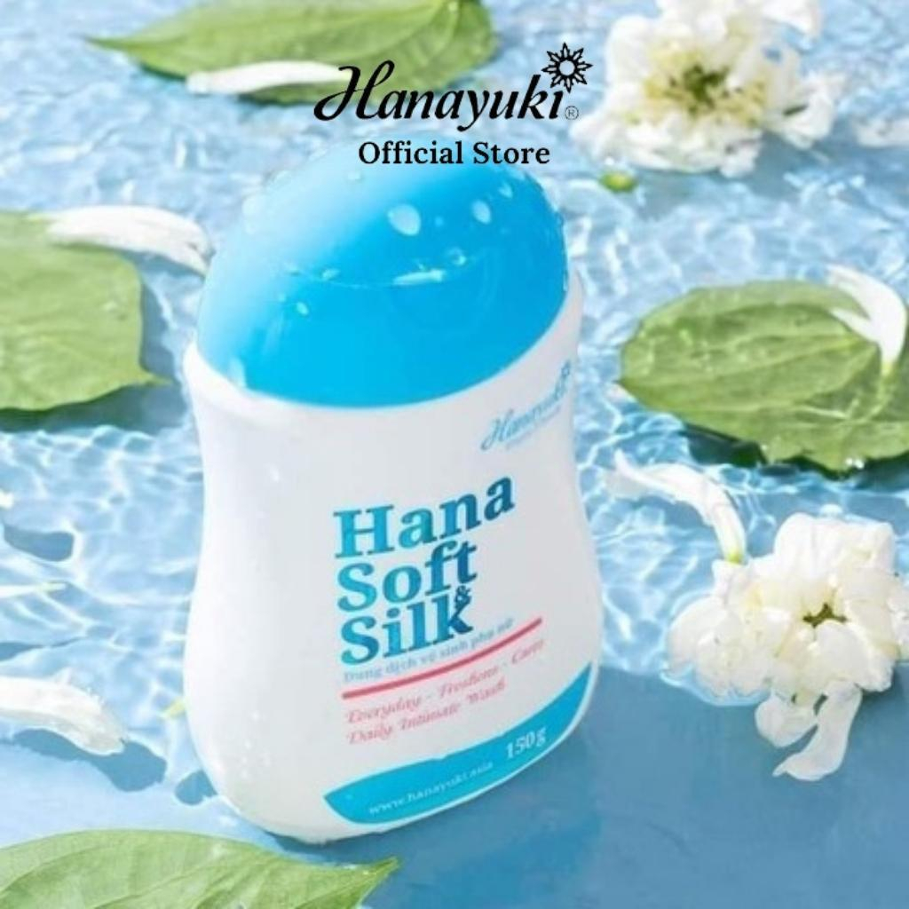 Dung Dịch Vệ Sinh Phụ Nữ Hana Soft Silk Hanayuki Chính Hãng Màu Xanh Giúp Khử Mùi Vùng Kín Cân Bằng pH 150g VS01