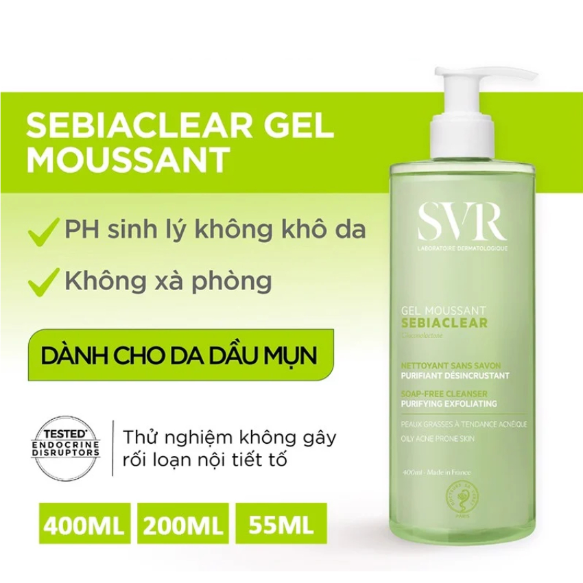 Sữa Rửa Mặt SVR Sebiaclear Gel Moussant 400ml