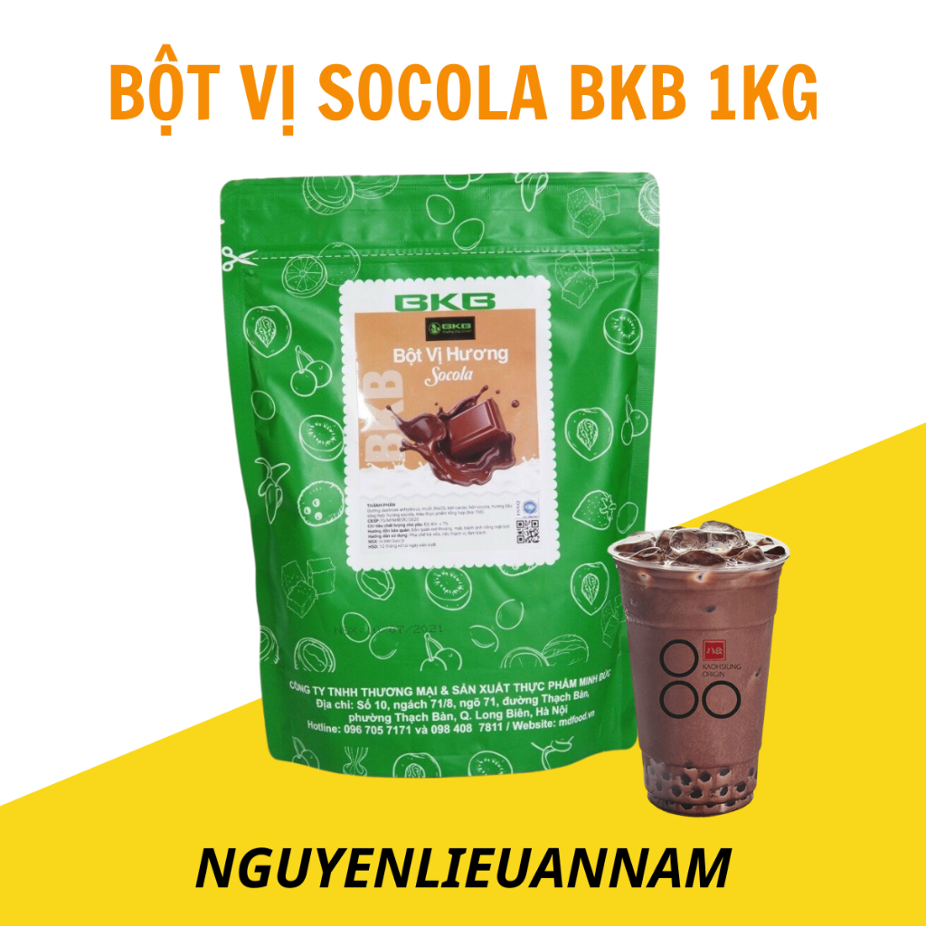 Bột vị Socola BKB túi 1kg pha trà sữa thơm ngon