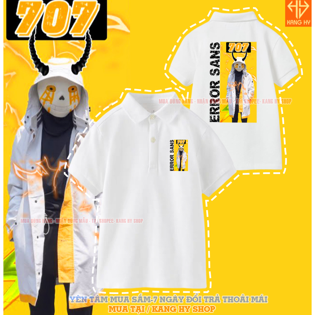 Áo Polo Error Sans 707 -In Hình Pháp Sư Gangster in 2 Mặt - Vải Poly Cá Sấu Thái F554 Kanghyshop