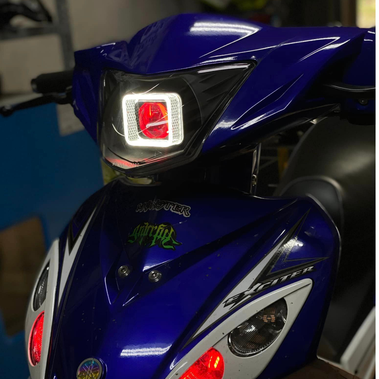 Full Chóa - Bi Cầu LED 1.5 MA Racing vào chóa cho exciter 2005 - 2010