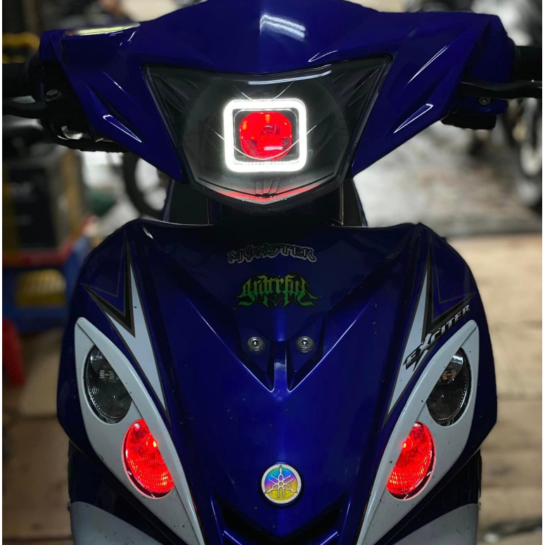 Full Chóa - Bi Cầu LED 1.5 MA Racing vào chóa cho exciter 2005 - 2010