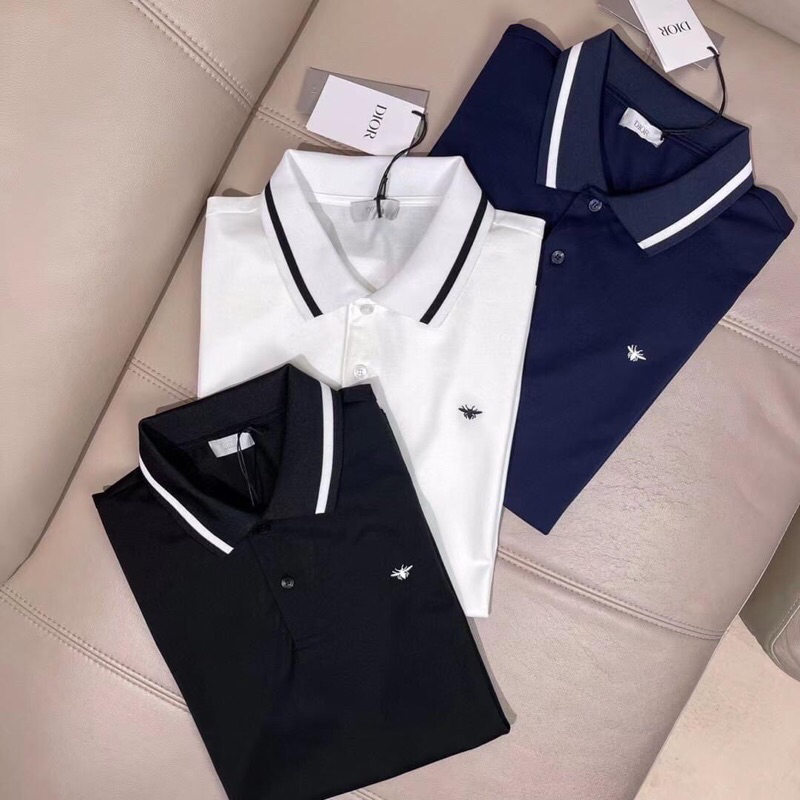 ⚡️[Hight Quality] Hàng Có Sẵn!! Áo Polo Di.or With Bee Embroidered - Logo Ong Thêu - Hàng Loại Chất Liệu Cao Cấp