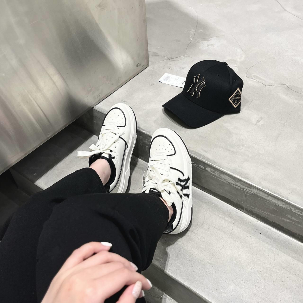 Giày MLB Chunky Liner White Black - 3ASXCA12N-50WHS | Ez.sneaker - Trần Quốc Dũng