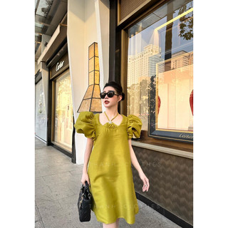 Đầm tafta cao cấp bigsize, tay phồng, đầm bầu