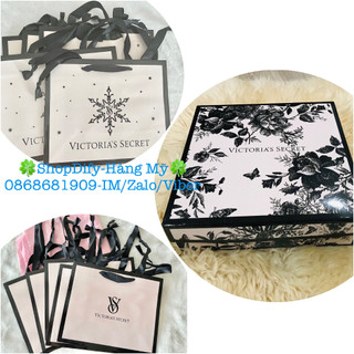 (Mẫu mới) Túi, Hộp giấy Chính Hãng Victoria’s Secret paper gift bag, box, New design, làm túi quà sang trọng