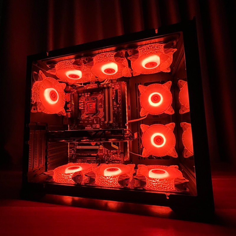 Bộ Quạt Tản Nhiệt Fan Led RGB D2 Kích Thước 12cm Đồng Bộ Mainboard - Hub Coolmoon Tomato Xigmateks VSP - Nháy Nhạc