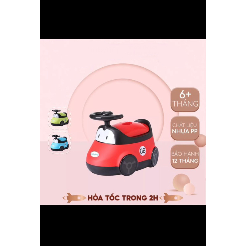 Bô ô tô cho trẻ em có vô lăng và khung hình bánh xe cho bé tập đi vệ sinh tự lập _SIÊU GIÁ RẺ