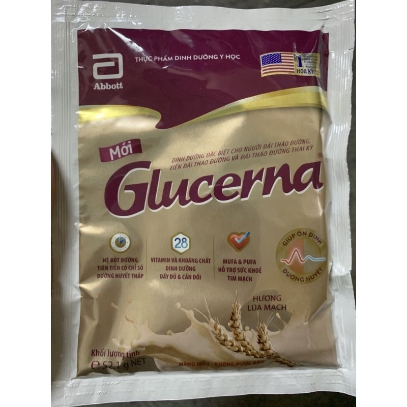 SỮA BỘT DÀNH CHO NGƯỜI BỊ TIỂU ĐƯỜNG GLUCERNA DẠNG GÓI 52.1g