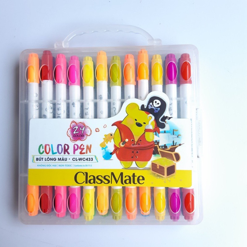Bút Dạ Màu Cao Cấp Classmate Nét Mềm Mịn Tươi Sáng Tự Nhiên Hộp 24 Chiếc CL-WC431 CL-WC432 CL-WC433