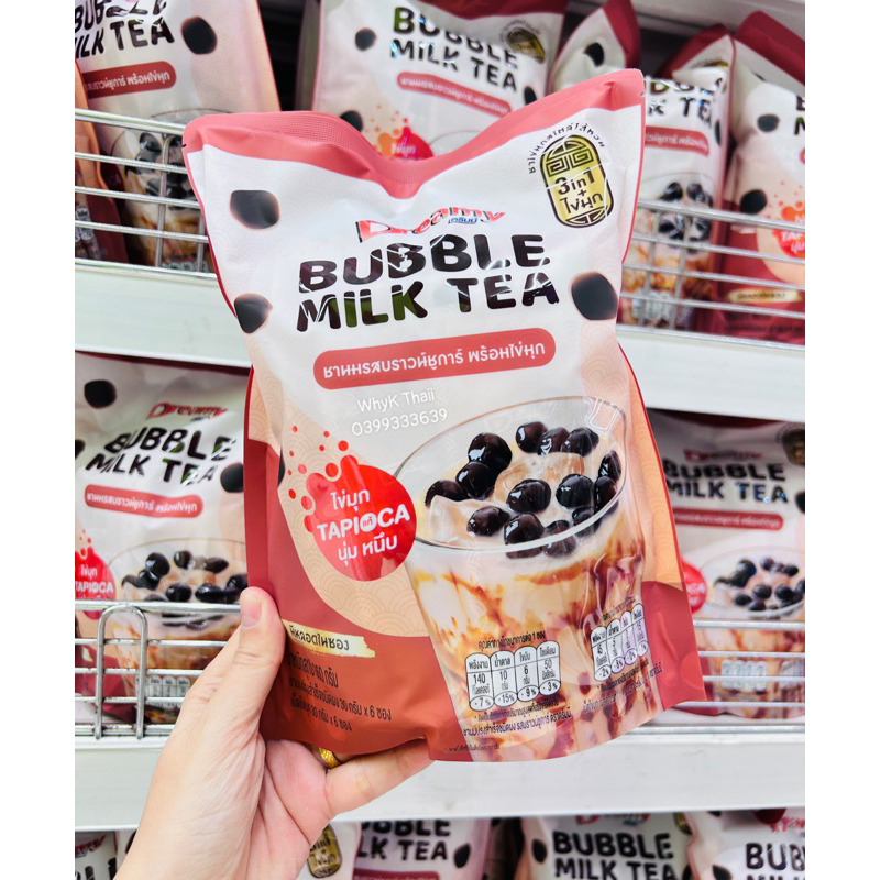 Trà sữa trân châu đường nâu Dreamy Thái Lan Bịch 6 gói trà sữa kèm trân châu