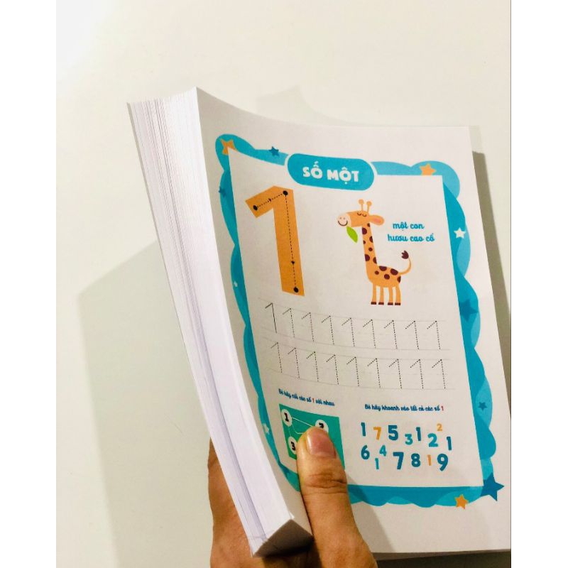 Bộ Phiếu Bài Tập Thực Hành Toán Và Tư Duy 200 Trang Tặng Túi Và Bút Mực Viết Xóa