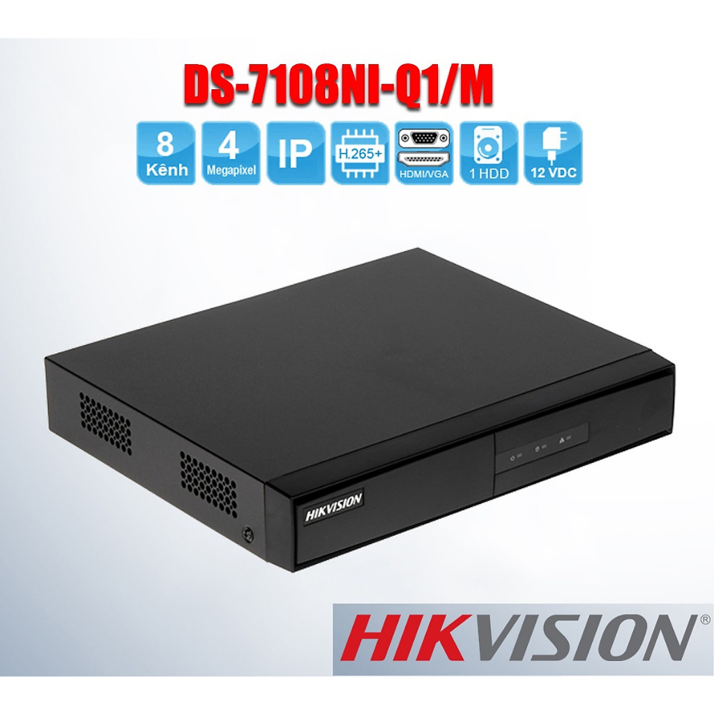 Đầu Ghi Camera IP 8 Kênh Hikvision DS-7108NI-Q1/M 4MP - Hàng chính hãng