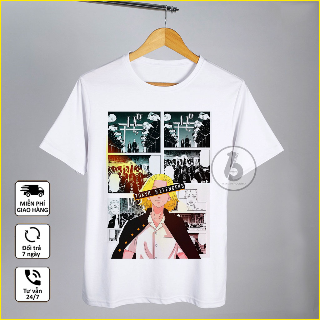Áo Tokyo Revengers, Áo Anime in hình Mikey mẫu mới đẹp nhất, chất vải cotton co giãn 4 chiều
