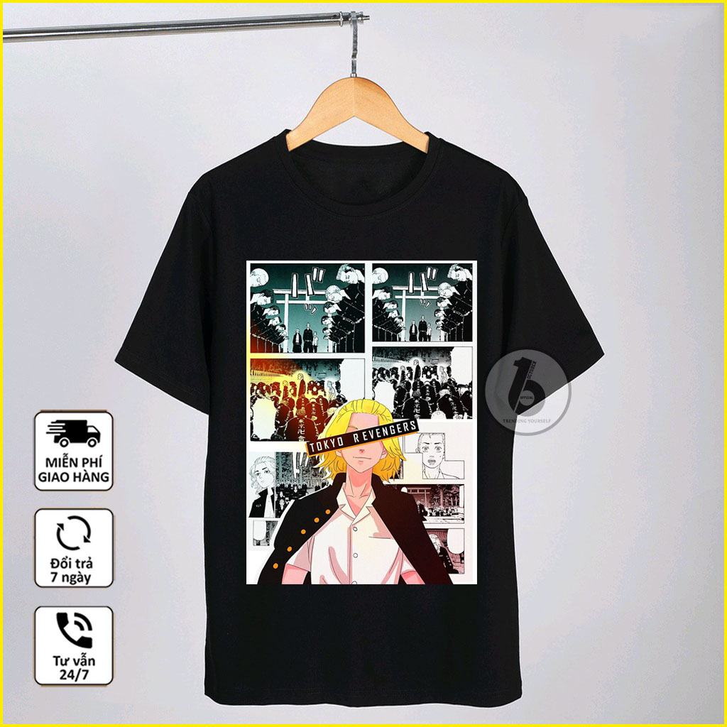 Áo Tokyo Revengers, Áo Anime in hình Mikey mẫu mới đẹp nhất, chất vải cotton co giãn 4 chiều
