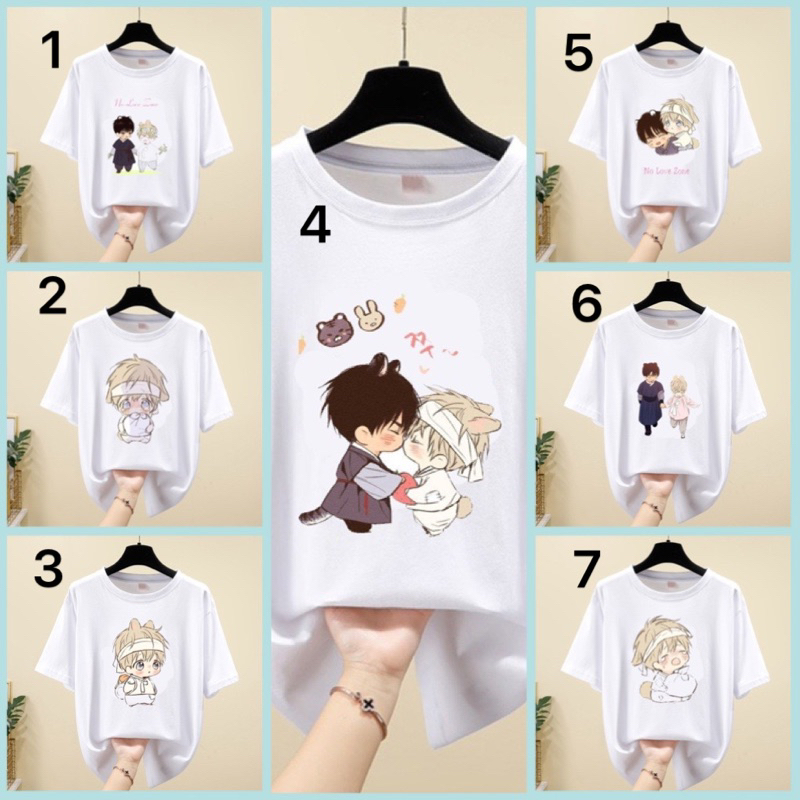 Áo thun hình No love zone BL / Áo BL No love zone