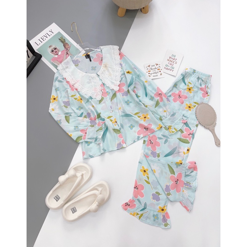 Bộ đồ Tole - đồ lanh tay dài quần 9 tấc hàng thiết kế F21 VNXK