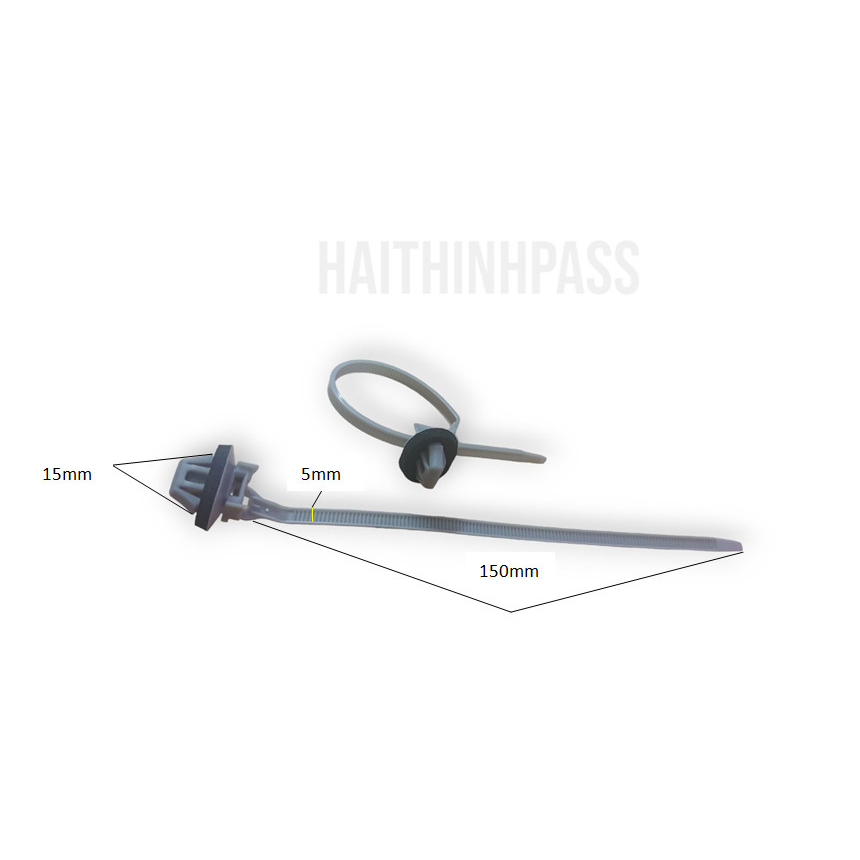 Dây rút ghim nhựa, dây thít chuyên dùng cho ô tô.bịch 50 cái 5mm×170mm chân lỗ 7mm tròn và dẹp