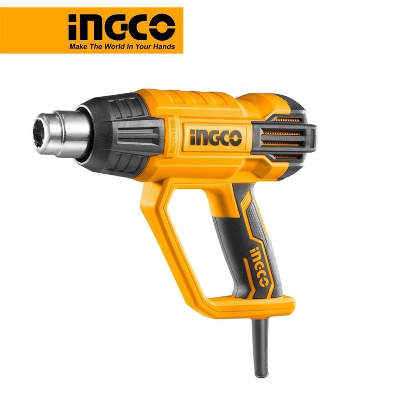 Máy khò nhiệt, thổi hơi nóng đa năng dán decal công suất lớn dùng điện 2000W Vàng Đen INGCO HG200028
