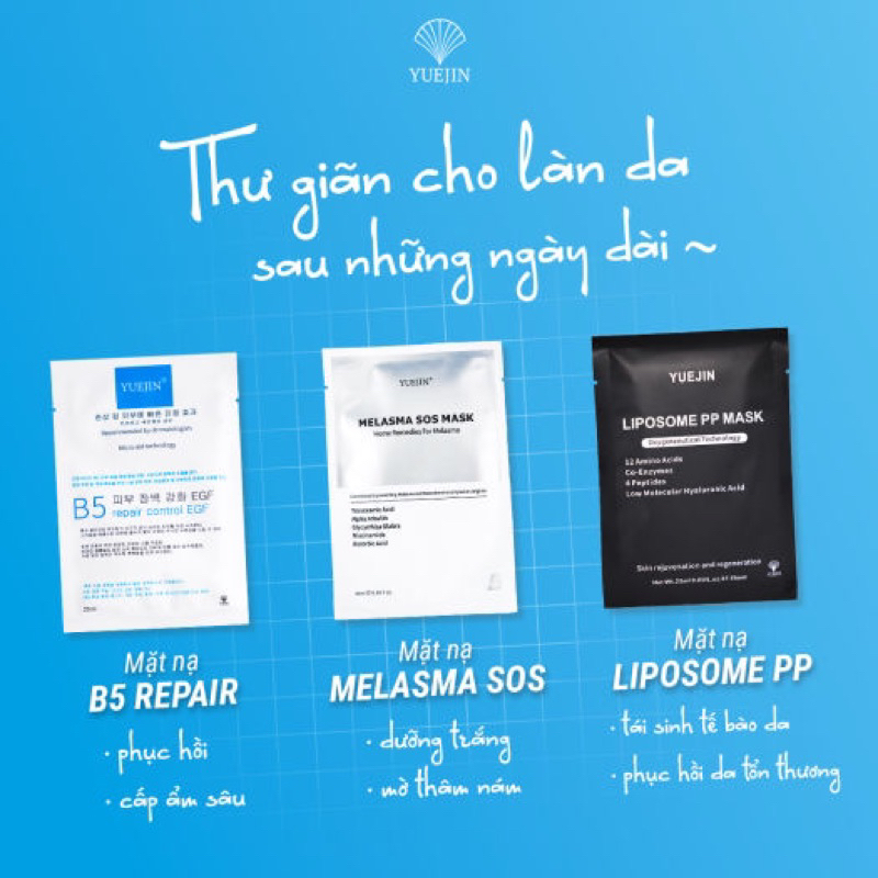 Yuejin Liposome PP Mask - Mặt nạ siêu phục hồi, cấp ẩm và tái sinh đa tầng làn da