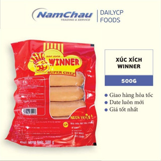 Xúc xích chiên Winner 10 cây hãng CP chiên rán, thả lẩu tiện lợi (túi 10c - 500gr)