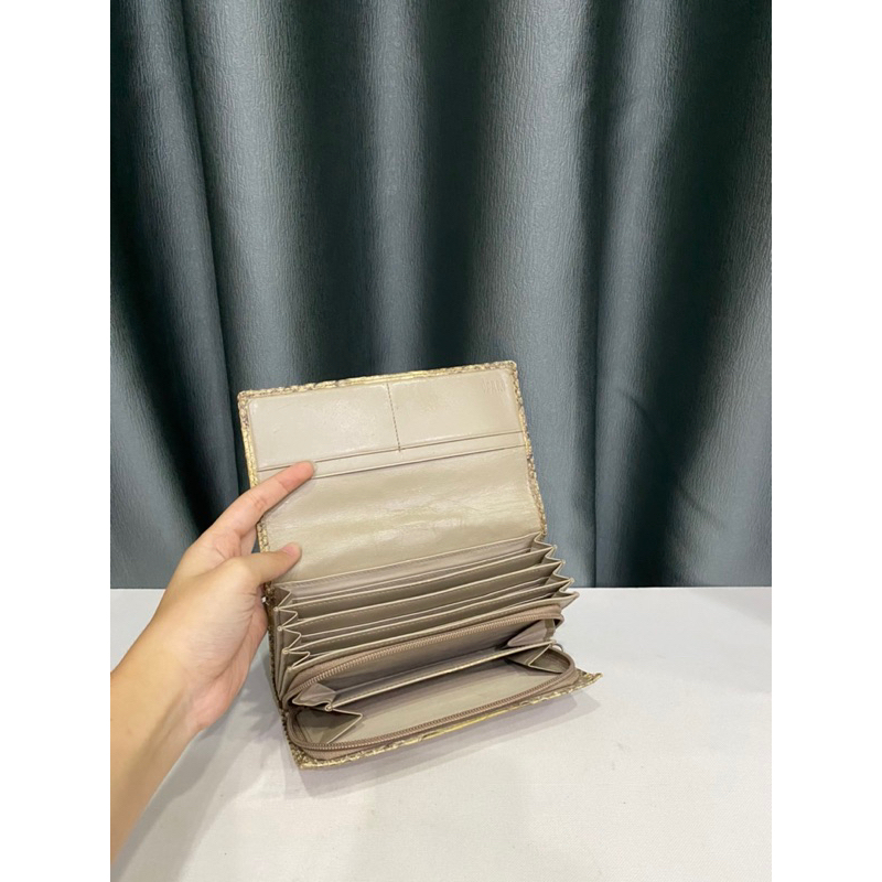 Ví si hiệu DONNA PRINCESS nhập Nhật da trăn vàng