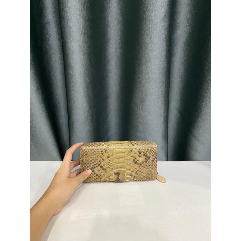 Ví si hiệu DONNA PRINCESS nhập Nhật da trăn vàng