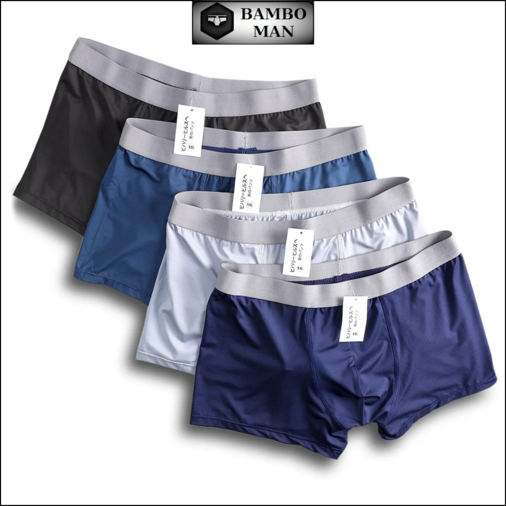 Quần sịp đùi nam,Combo 5 quần lót boxer nam cotton thun lạnh co dãn 4 chiều thấm hút tối đa.