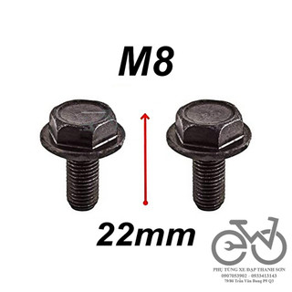 Ốc trục giữa cốt vuông xe đạp M8 x 15mm