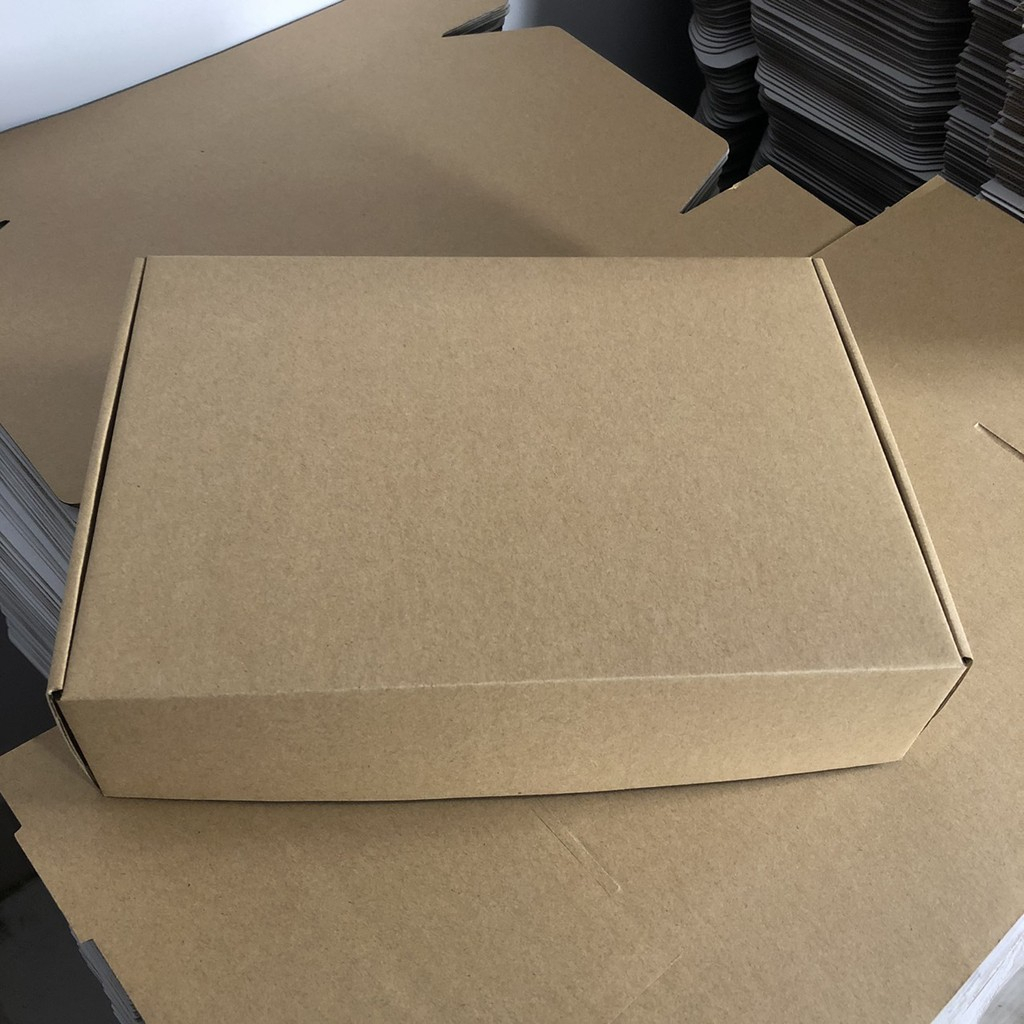 Hộp giấy CARTON nắp gài 3 lớp cao cấp - Hộp đựng quà KRAFT gói hàng tùy theo size sản phẩm