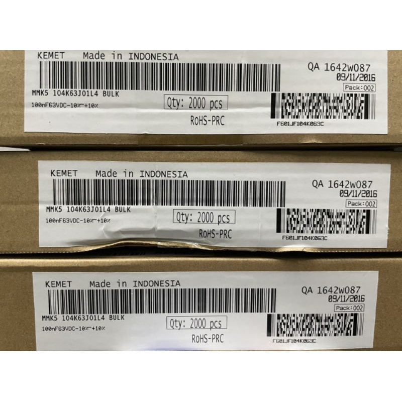 Tụ 0.1uF, 100nF, 100n 104 63v KEMET MMK