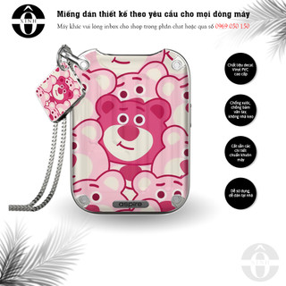 Miếng dán skin cho xlim / favostix / riil x / feelin / avocado / origin...in hình gấu dâu siêu cute